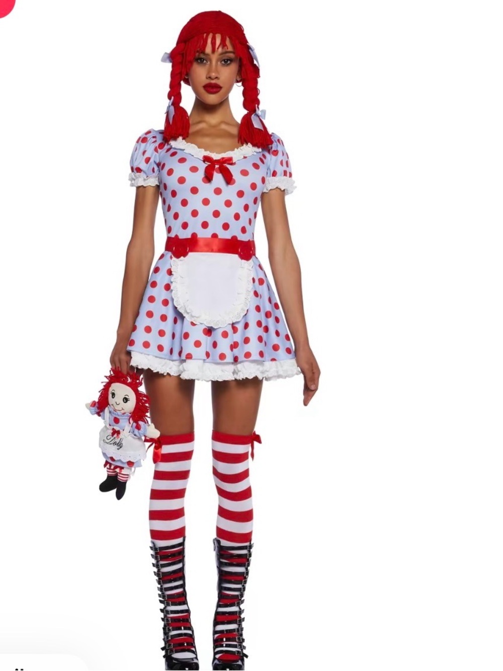 Dolls Kill Darling Rag Doll Costume & Wig Set Size M